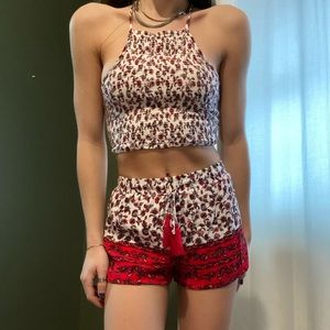 Halter tied crop top